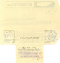 [Telegrama] 1952 sept. 19, Paris, [Francia] [a] Gabrielo [i.e. Gabriela] Mistral, Nápoles, [Italia]