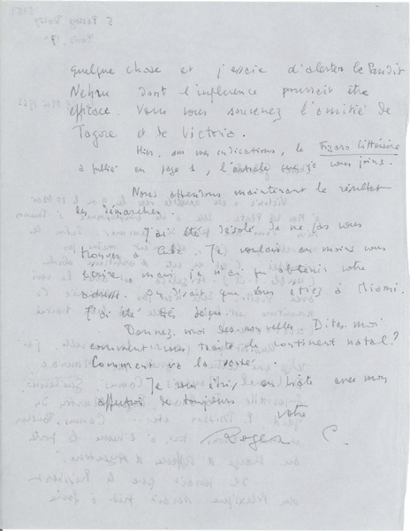 [Carta] 1953 mayo 29, Paris, [Francia] [a] Gabriela [Mistral]