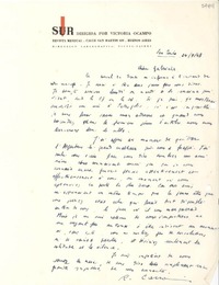 [Carta] 1943 sept. 24, Sao Paulo [a] Gabriela Mistral
