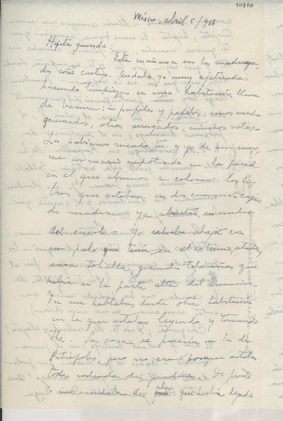 [Carta] 1956 abr. 5, México [a] Gabriela Mistral