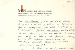 [Carta] 1943 mayo 4, [Buenos Aires], [Argentina] [a] Gabriela [Mistral]
