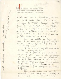 [Carta] 1944 nov. 9, [Buenos Aires] [a] Gabriela Mistral