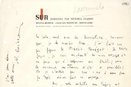 [Carta] 1944 nov. 9, [Buenos Aires] [a] Gabriela Mistral