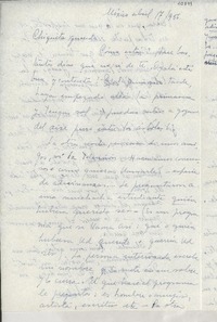 [Carta] 1956 abr. 17, México [a] Gabriela Mistral