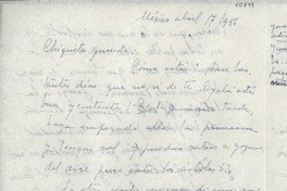 [Carta] 1956 abr. 17, México [a] Gabriela Mistral