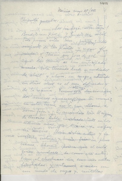 [Carta] 1956 mayo 28, México [a] Gabriela Mistral