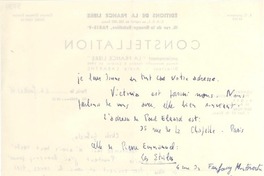 [Carta] 1946 jul. 26, Paris [a] Gabriela Mistral