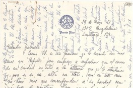 [Carta] 1951 mayo 29, Santurce, Puerto Rico [a] Gabriela Mistral