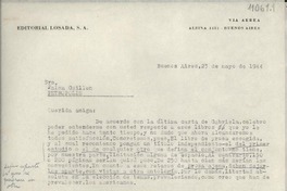 [Carta] 1944 mayo 23, Buenos Aires, [Argentina] [a] Palma Guillén, Petrópolis, [Brasil]