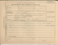[Telegrama] 1945 nov. 27, [Brasil] [a] Gonzalo Losada ... [et al.], Buenos Aires, Argentina