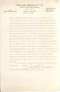 [Carta] 1943 abr. 16 [a] Gabriela Mistral