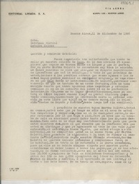 [Carta] 1946 dic. 11, Buenos Aires, [Argentina] [a] Gabriela Mistral, Estados Unidos