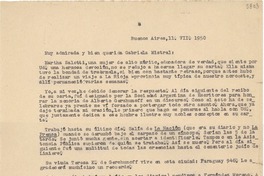 [Carta] 1950 jul. 11, Buenos Aires [a] Gabriela Mistral