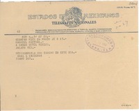 [Telegrama] 1950 mar. 24, Uruapán, Mich., [México] [a] Gabriela Mistral, Jalapa, Ver.