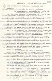 [Carta] 1950 abr. 25, México D. F. [a] Gabriela Mistral