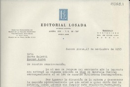 [Carta] 1953 nov. 13, Buenos Aires, [Argentina] [a] Marta [i.e. Martha] Salotti, Buenos Aires, [Argentina]