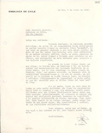 [Carta] 1942 jun. 9, La Paz [a] Gabriela Mistral, Río de Janeiro