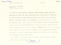[Carta] 1952 ago. 8, Madrid [a] Gabriela Mistral, Nápoles