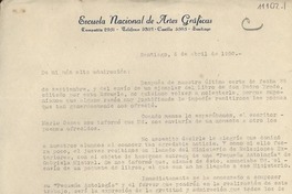 [Carta] 1950 abr. 6, Santiago, [Chile] [a] Gabriela Mistral, México