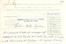 [Carta] 1952 giugno 8, Roma, [Italia] [a] [Doris Dana]