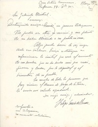 [Carta] 1949 mar. 28, [Perú] [a] Gabriela Mistral, Veracruz