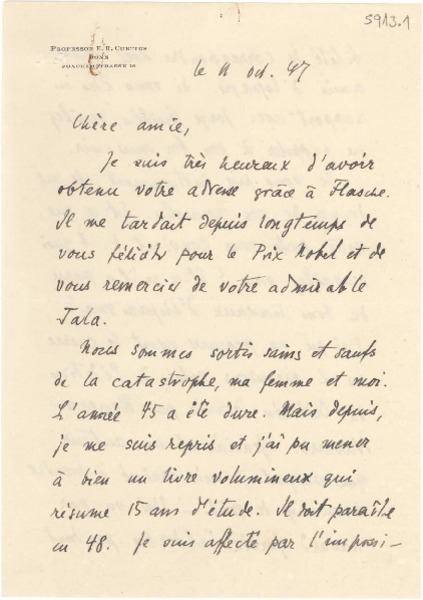 [Carta] 1947 dic. 11, Bonn, [Alemania] [a] [Gabriela Mistral]