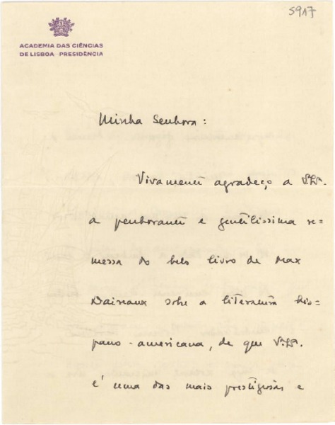 [Carta] 1936 nov. 18, Lisboa, [Portugal] [a] [Gabriela Mistral]