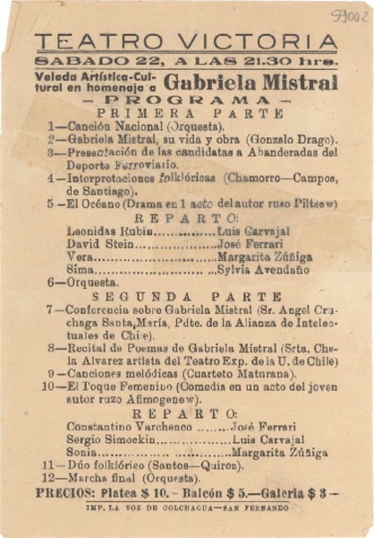 [Carta] 1949 sept. 13, La Reina, [Chile] [a] Gabriela Mistral