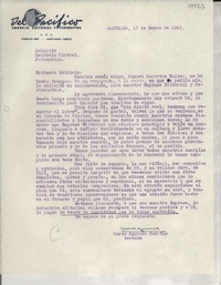 [Carta] 1945 ene. 17, Santiago, [Chile] [a] Gabriela Mistral, Petrópolis, [Brasil]