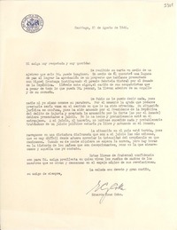 [Carta] 1948 ago. 21, Santiago, [Chile] [a] Gabriela Mistral