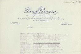 [Carta] 1934 nov. 29, Paris, [Francia] [a] Gabriela Mistral, Palma Guillén [de Nicolau]