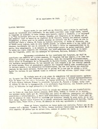 [Carta] 1949 sept. 28, [México D. F.] [a] Gabriela Mistral