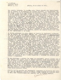 [Carta] 1951 abr. 28, México D. F. [a] Gabriela Mistral