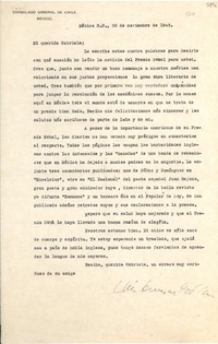 [Carta] 1945 nov. 23, México D. F. [a] Gabriela Mistral