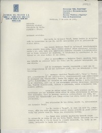 [Carta] 1952 mayo 3, Santiago, [Chile] [a] Gabriela Mistral, Consulado de Chile, Nápoles, Italia