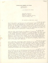 [Carta] 1948 feb. 4, New York, [Estados Unidos] [a] Gabriela Mistral, Santa Bárbara, Cal[ifornia], [Estados Unidos]