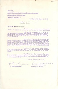 [Carta] 1949 ene. 8, Santiago, [Chile] [a] Gabriela Mistral, Estados Unidos