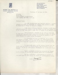 [Carta] 1955 mar. 1, Santiago, [Chile] [a] Doris Dana, Roslyn Harbor, Long Island, New York, EE.UU.