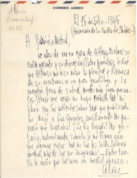 [Carta] 1946 jul. 26, [Santiago] [a] Gabriela Mistral