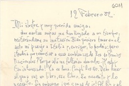 [Carta] 1952 feb. 12, Santiago, [Chile] [a] [Gabriela Mistral]