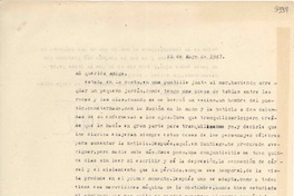 [Carta] 1947 mayo 21, [Santiago] [a] Gabriela Mistral