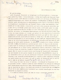 [Carta] 1950 feb. 12, [Santiago] [a] Gabriela Mistral
