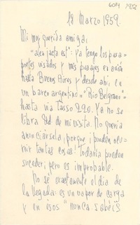 [Carta] 1952 mar. 18, [Santiago, Chile] [a] [Gabriela Mistral]