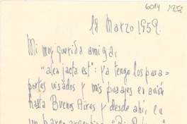 [Carta] 1952 mar. 18, [Santiago, Chile] [a] [Gabriela Mistral]