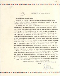 [Carta] 1953 ene. 25, Santiago, [Chile] [a] [Gabriela Mistral], [La Habana, Cuba?]