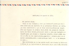 [Carta] 1953 ago. 2, Santiago, [Chile] [a] [Gabriela Mistral]
