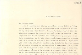 [Carta] 1953 nov. 30, Santiago, [Chile] [a] [Gabriela Mistral]
