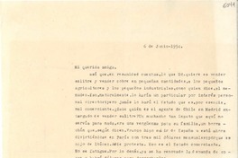 [Carta] 1954 jun. 6, [Santiago] [a] Gabriela Mistral