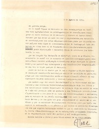 [Carta] 1954 ago. 9, [Santiago] [a] Gabriela Mistral