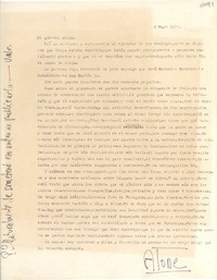 [Carta] 1955 mayo 8, [Santiago] [a] Gabriela Mistral